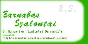 barnabas szalontai business card